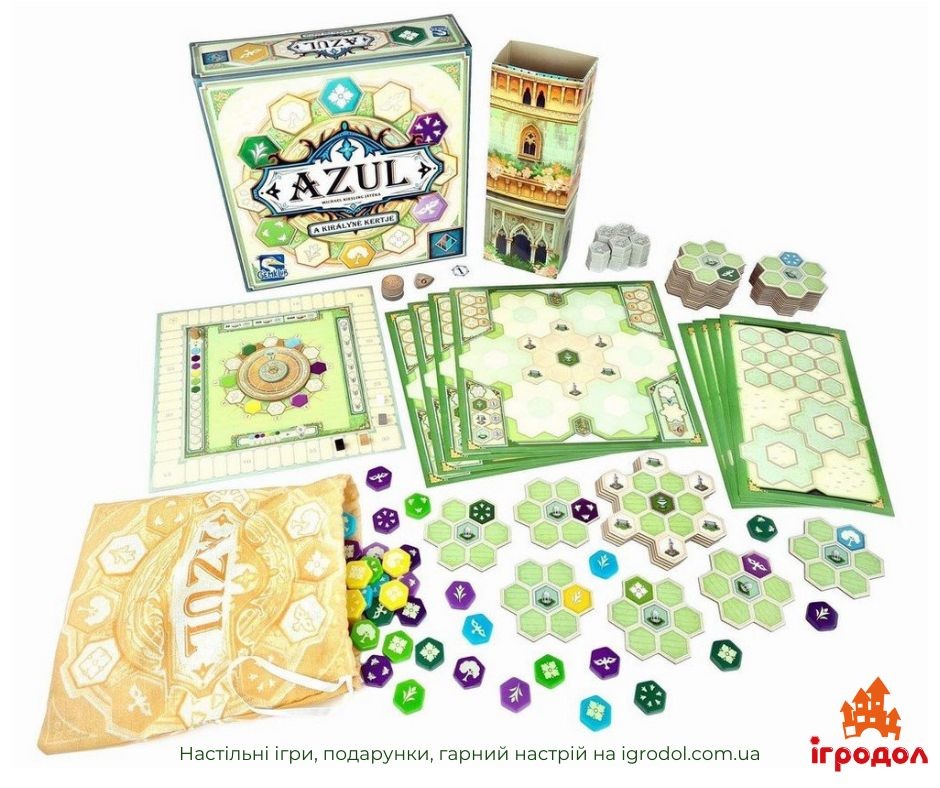 Azul: Queens Garden UA | Ігродол Настільна гра Azul: Queens Garden - зображення компонентів