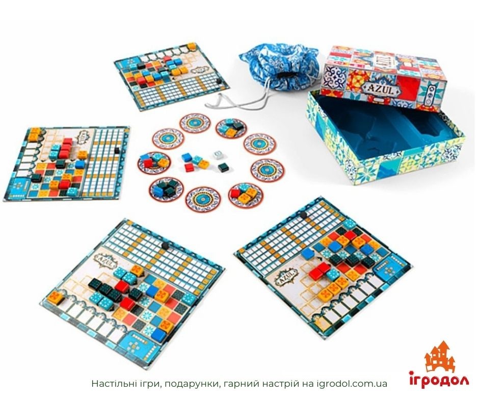 Азул, українське видання | Ігродол настільна гра Азул українською мовою - зображення ігрових компонентів