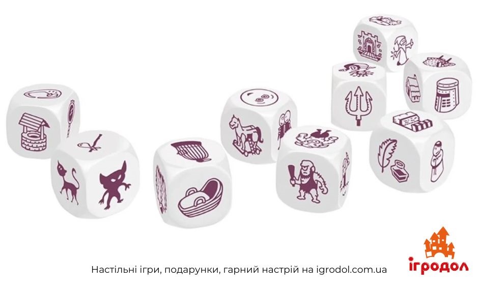 Игра Игра Rorys Story Cubes: Fantasia | Игродол Игра Rorys Story Cubes: Fantasia - изображение кубиков