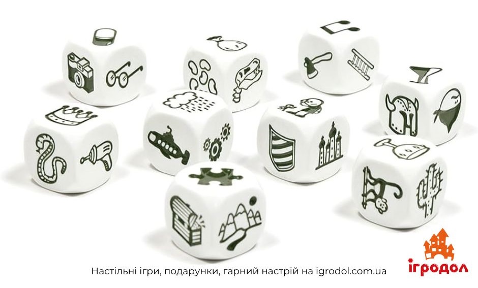 Гра Rorys Story Cubes: Voyages UA | Ыгродол Гра Rorys Story Cubes: Voyages - зображення кубиків