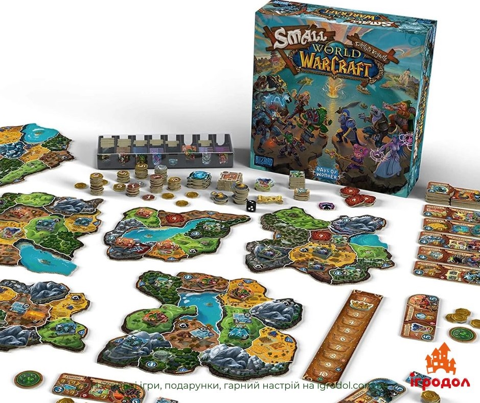 Настольная игра Small World of Warcraft EN - изображение игровых компонентов