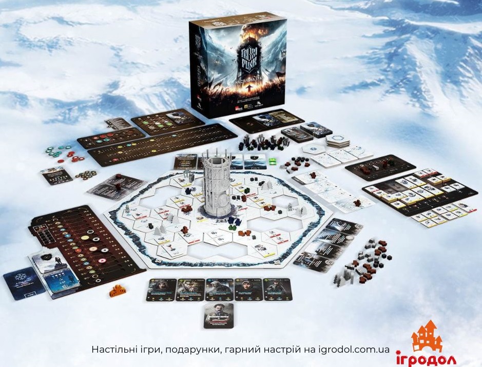 Игра Frostpunk: The Board Game UA | Игродол Настольная игра Frostpunk: The Board Game - изображение компонентов
