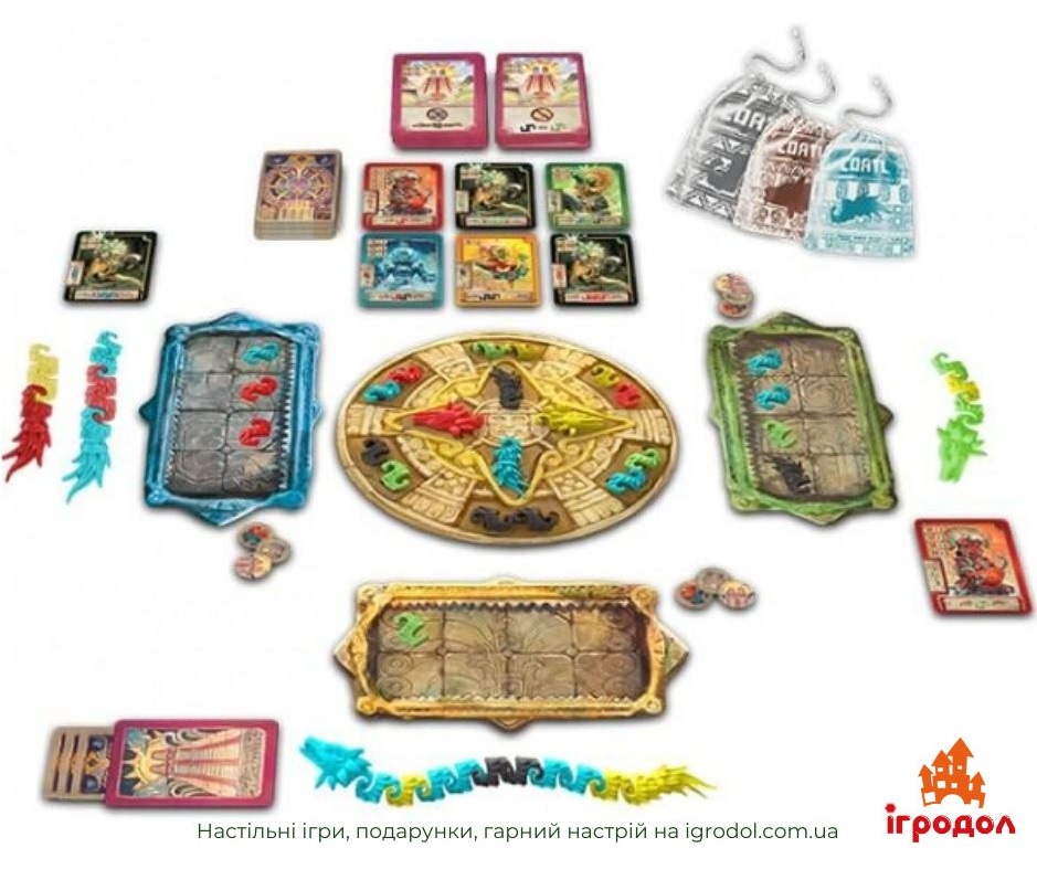 настільна гра Coatl, українське видання - зображення компонентів