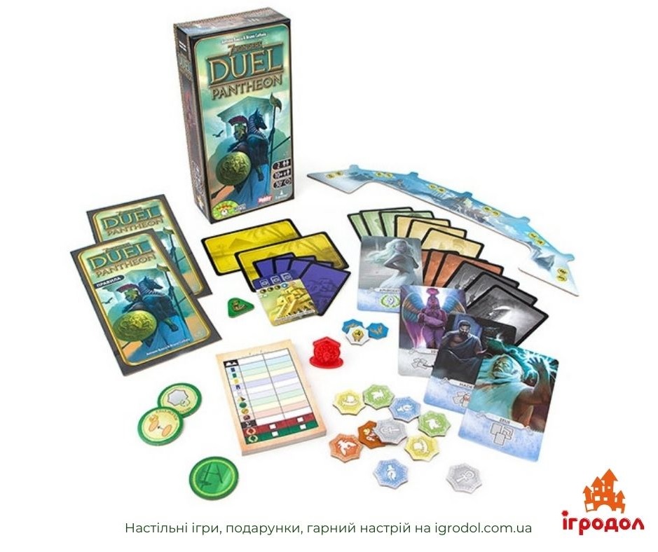 7 Wonders Duel: Pantheon UA | Игродол дополнение 7 Чудес Дуэль - изображение компонентов
