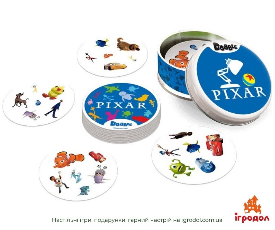 Dobble Pixar UA | Ігродол Настільна гра Dobble Pixar UA - зображення ігрових компонентів