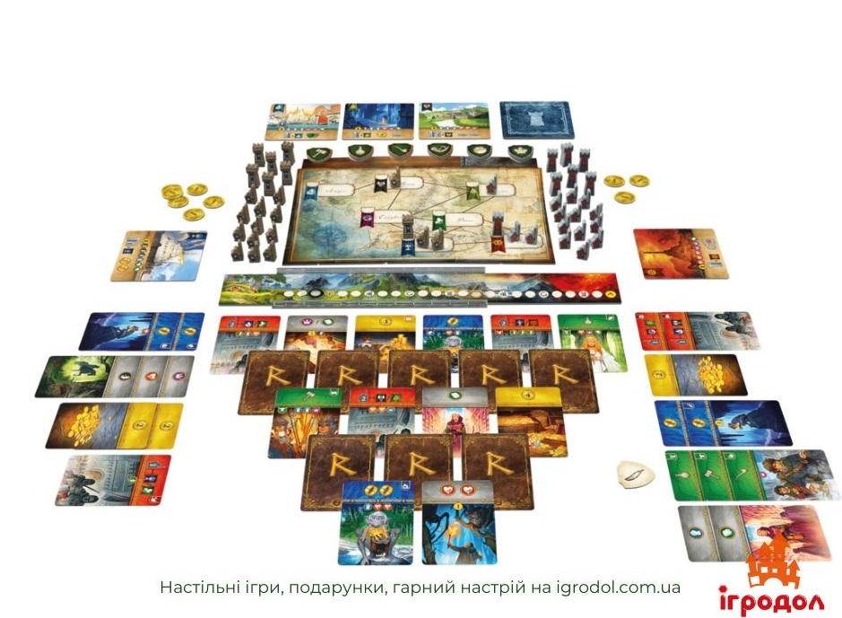 Игра The Lord of the Rings: Duel for Middle-earth UA | Игродол Настольная игра The Lord of the Rings: Duel for Middle-earth на украинском - изображение компонентов