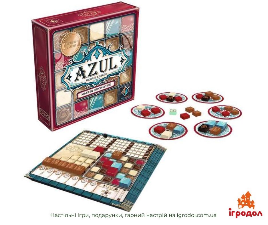 Azul: Master Chocolatier | Ігродол Настільна гра Azul: Master Chocolatier - зображення компонентів