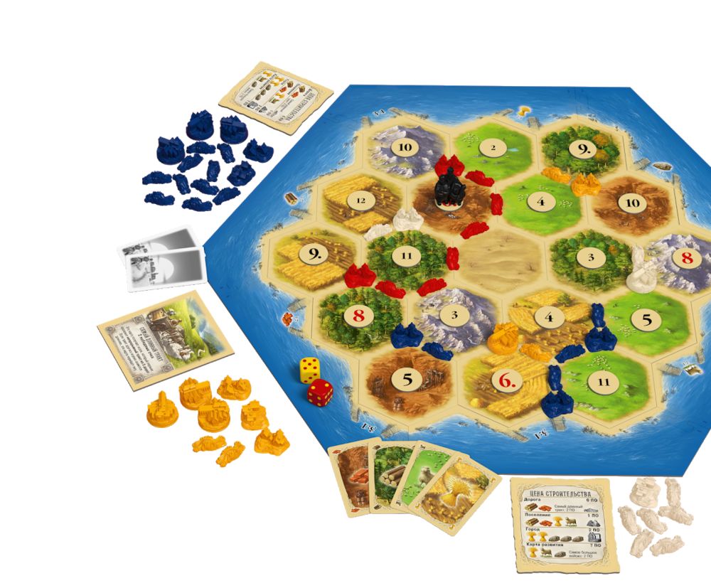 Catan Юбилейное издание | Игродол Юбилейное издание игры Колонизаторы - фото компонентов