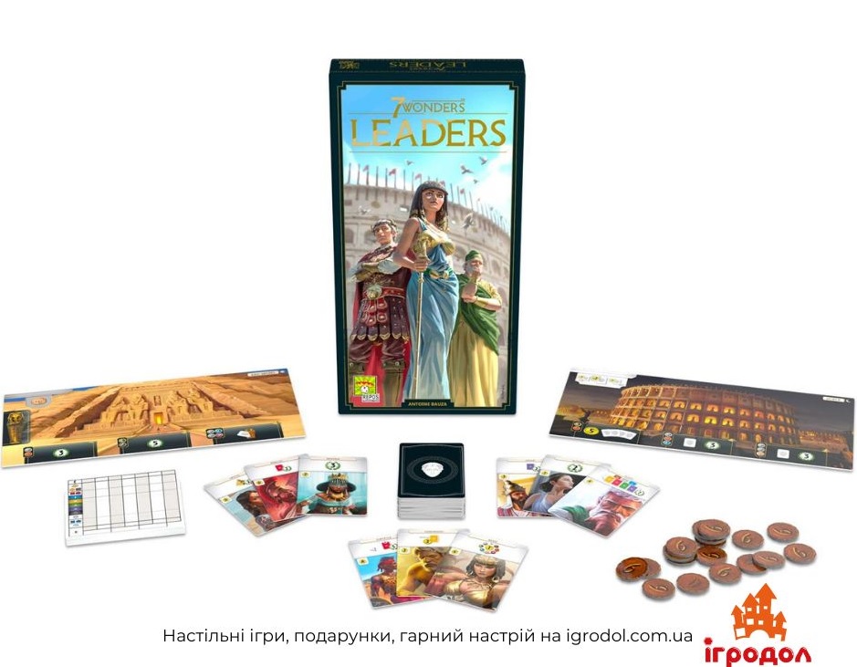 Доповнення 7 Wonders: Leaders EN - зображення компонентів