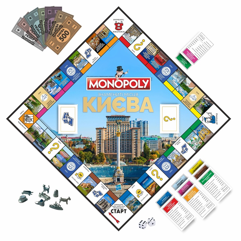 Игра Монополия знаменитые места Киева - изображение компонентов