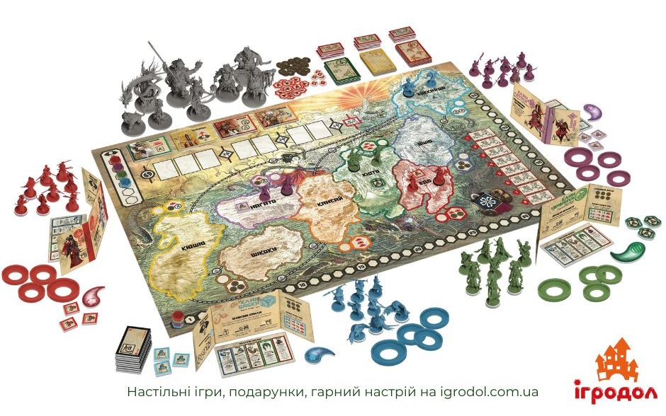 Rising Sun UA | Ігродол Настільна гра Rising Sun - зображення компонентів українського видання