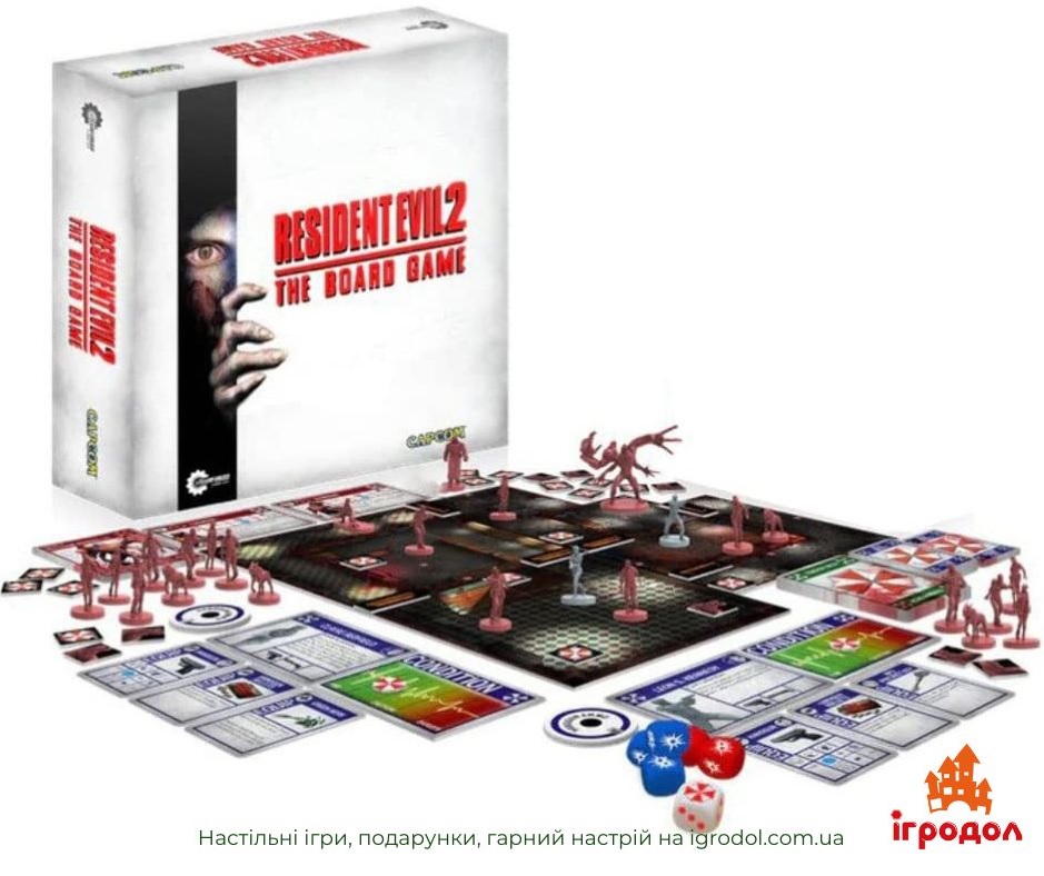 Resident Evil 2: The Board Game EN | Ігродол Настільна гра Resident Evil 2: The Board Game EN - зображення компонентів