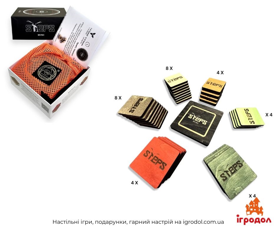 Гра Steps Mini | Ігродол Настільна гра Steps Mini - зображення компонентів