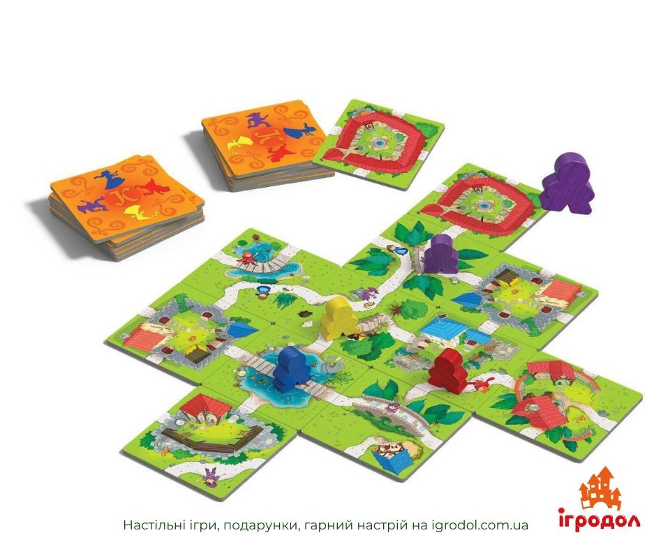 My First Carcassonne UA | Игродол Настольная игра Каркассон для детей на украинском - изображение компонентов игры
