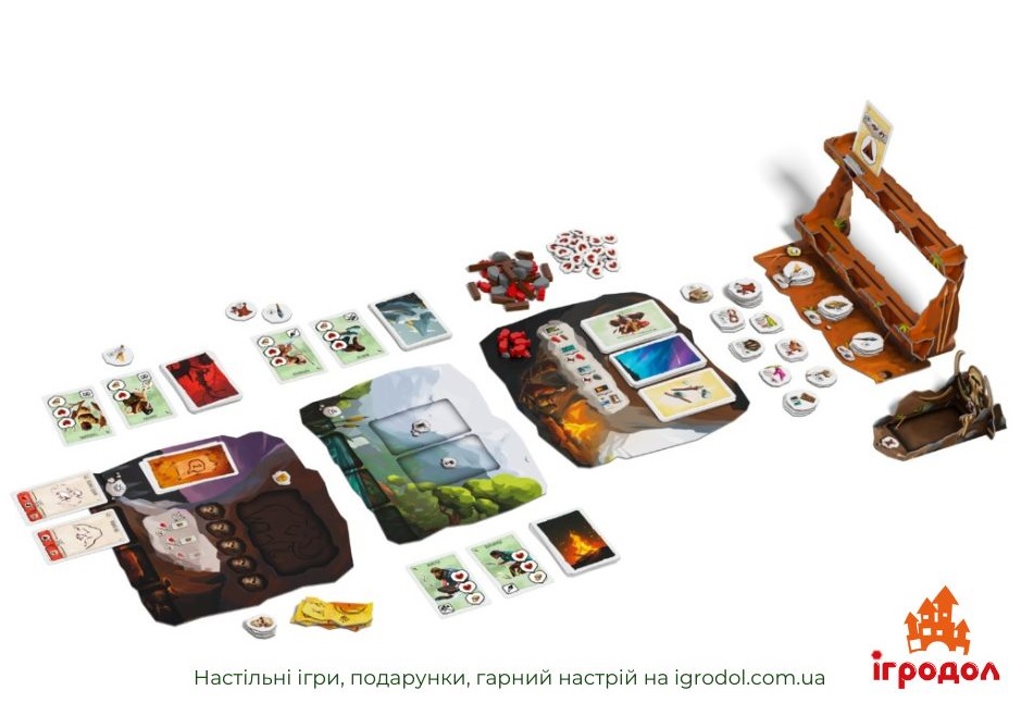 Палео UA | Игродол Настольная игра Палео - изображение игровых компонентов в процессе игры