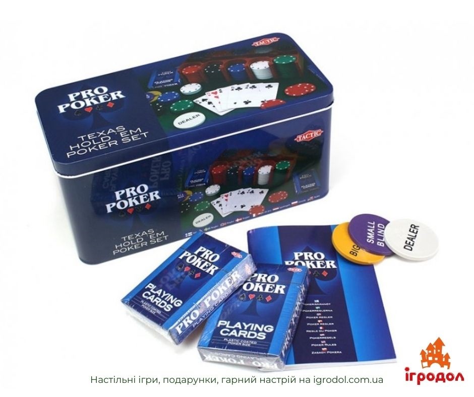 Pro Poker Texas Holdem на 200 фишек без номинала | Игродол Покерный набор Техасский Холдем на 200 фишек без номинала - изображение компонентов