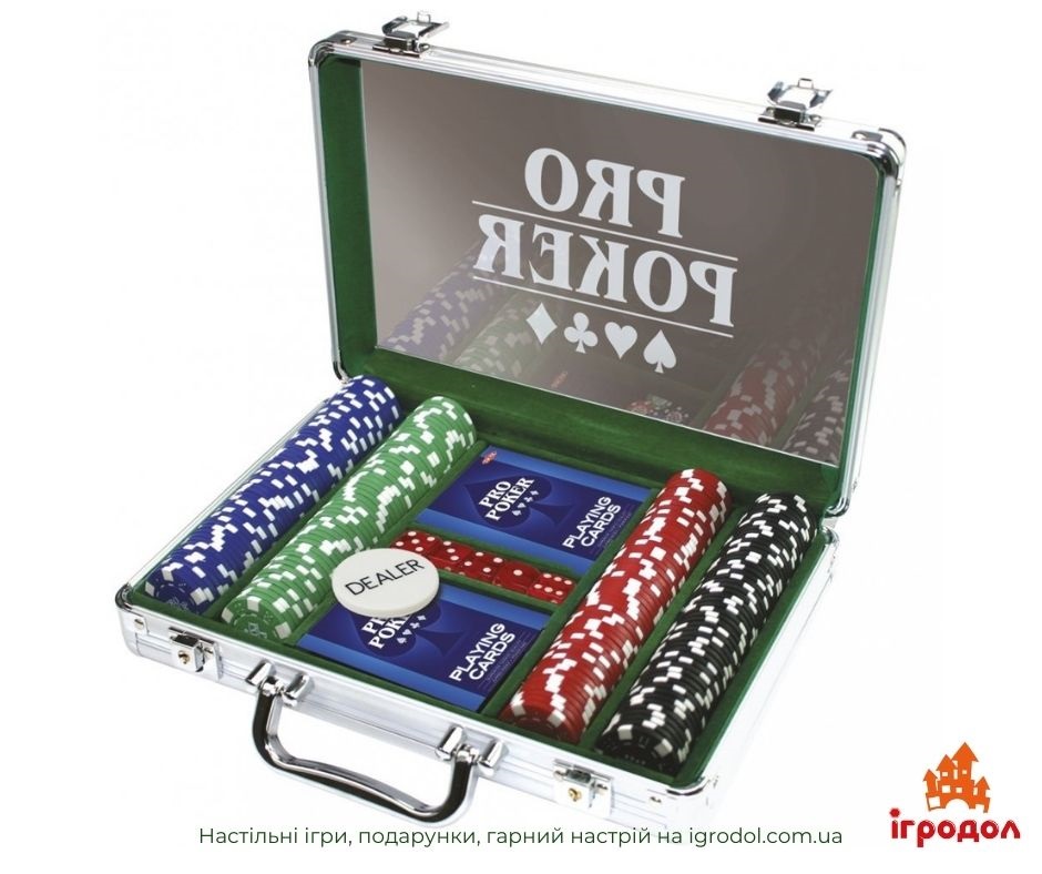 ProPoker Case 200, Tactik | Ігродол Професійний покерний набір на 200 фішок в алюмінієвому кейсі - зображення компонентів